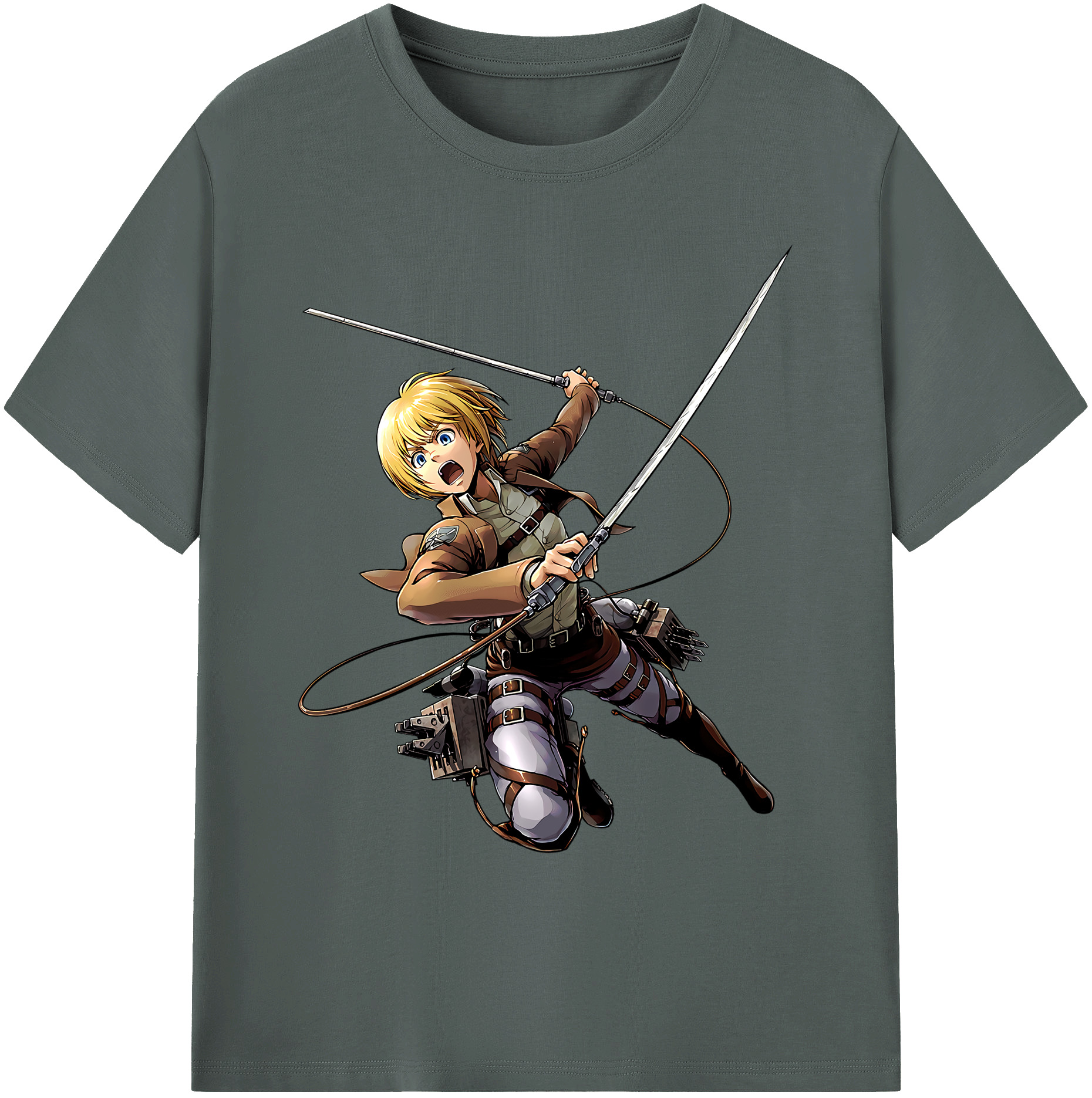 （画像用） 進撃の巨人 アルミン·アルレルト Attack on Titan Armin Arlert 綿100％ メンズ半袖Tシャツ｜肌触りやわらか＆通気性